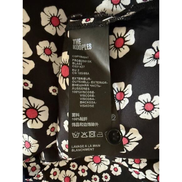 The Kooples Mixed Floral Button Front Mini Dress Size 2 NWT Feminine Relaxed - Picture 13 of 16